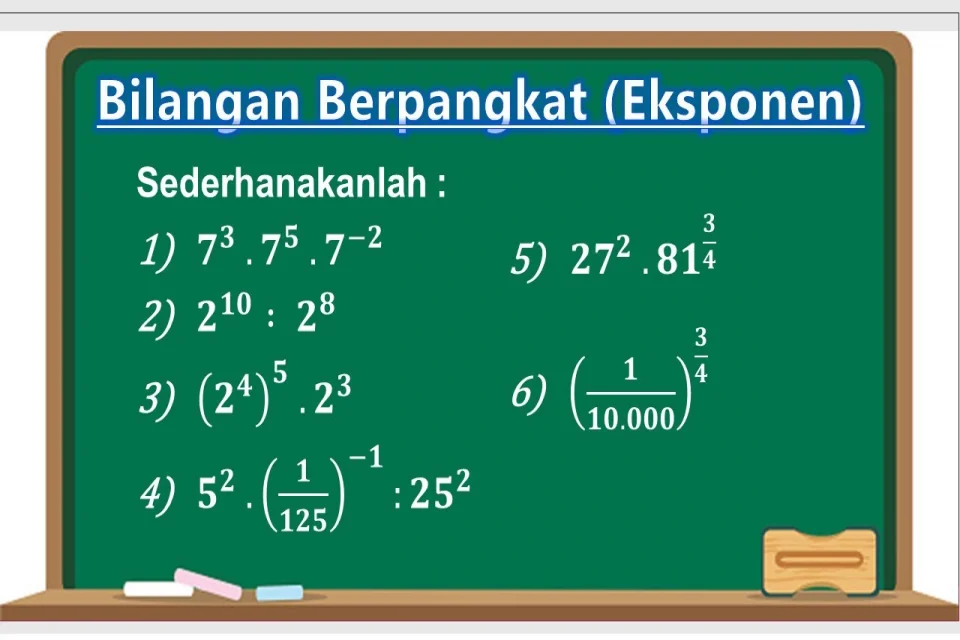 materi soal eksponen les privat matematika sma mojokerto